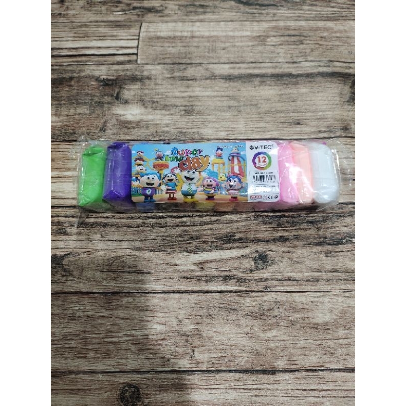 clay warna warni mainan anak, clay 12 warna murah