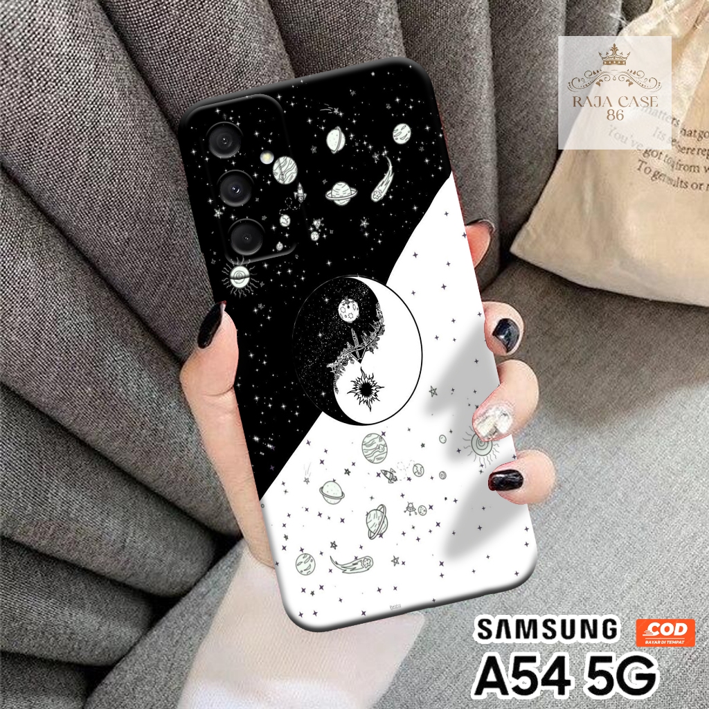 Softcase Samsung A54 5G - Rajacase - Case Samsung A54 5G - Motif Case Yinyang - Case Samsung A54 5G 