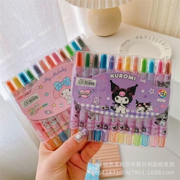 

CRAYON STICK KARAKTER KARTUN / CRAYOON ANAK MODEL KARAKTER LUCU / PERLENGKAPAN SEKOLAH