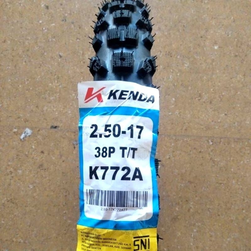 BAN LUAR CROSS TRAIL OFF ROAD KENDA 250-17   K722A RING 17 TUBE TYPE