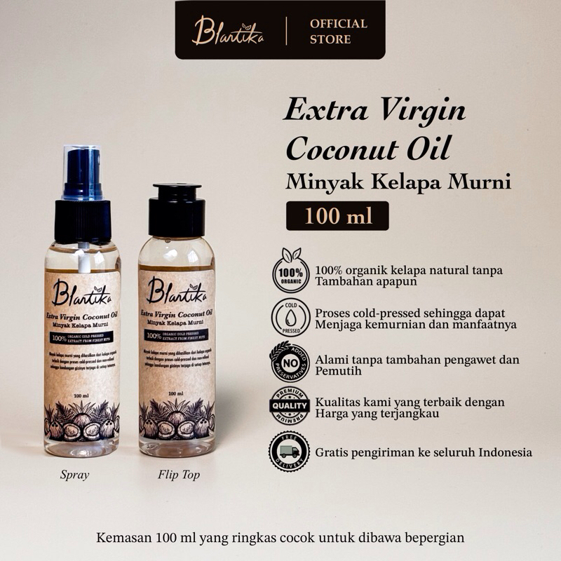 

Blantika - Extra Virgin Coconut Oil EVCO 100 ML / Minyak Kelapa Murni VCO 100%