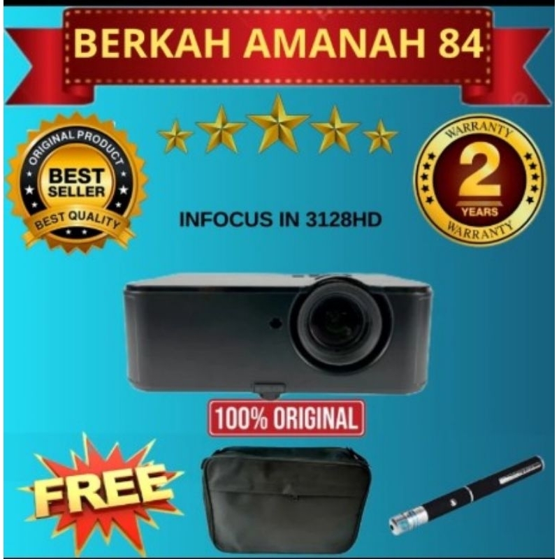 PROYEKTOR INFOCUS IN 3128HD WXGA 4000 LUMENS HDMI