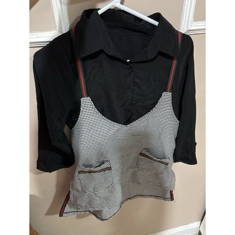 baju kemeja motif gucci preloved