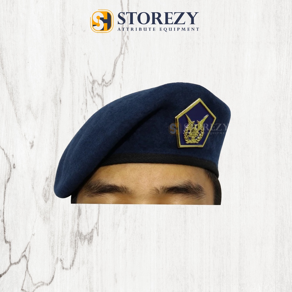 Baret TNI AU + Emblem (Camel)