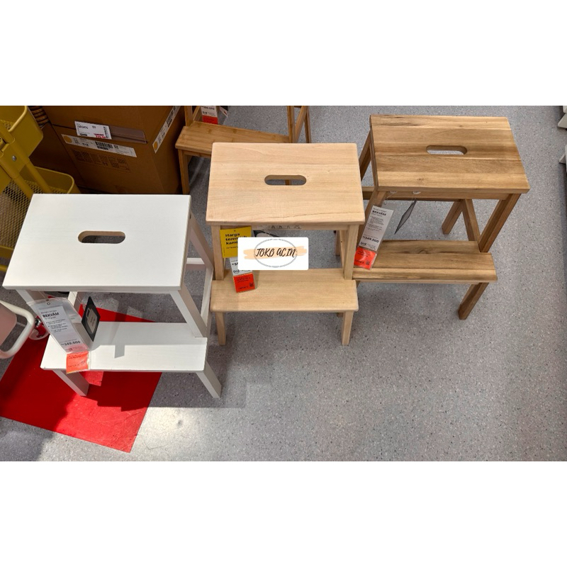 [READY STOCK] bekvm bangku tangga kecil kayu, tangga kecil toilet, tangga kayu, bangku tangga rustic