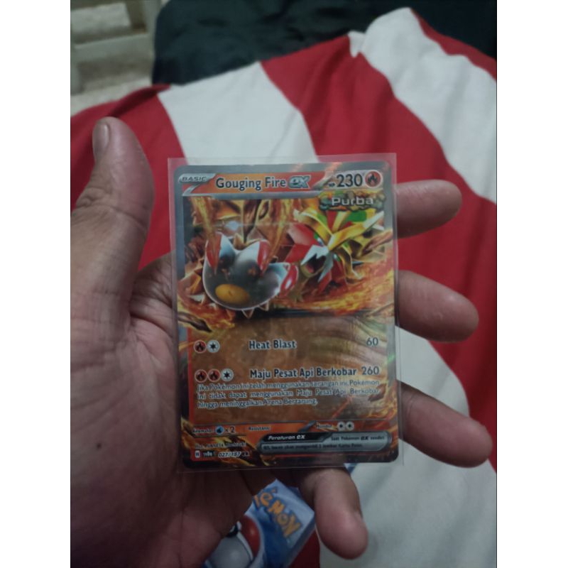 kartu pokemon bahasa Indonesia sv8a gouging fire ex rr