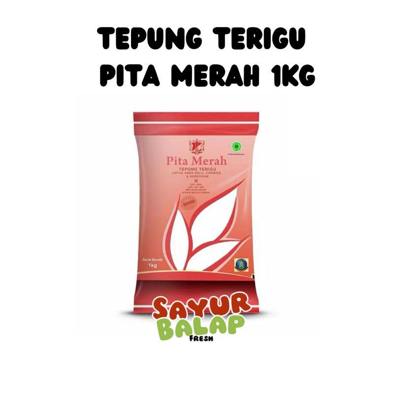 

Tepung Terigu Pita Merah 1kg Terigu Pita Merah 1 Kilo Tepung Trigu Sriboga Pita Merah