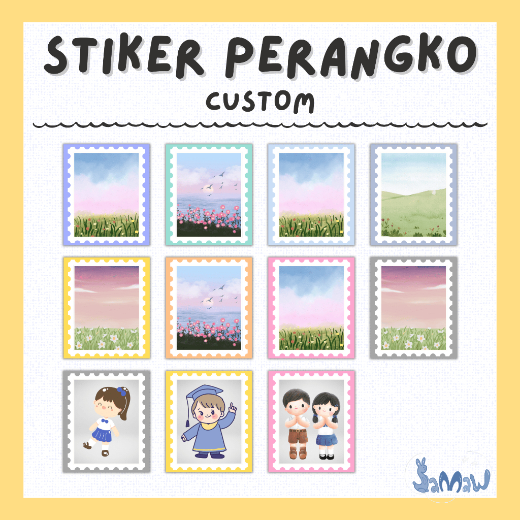 

Stiker Perangko Custom | Stiker Perangko | Sticker Journaling | Sticker Aesthetic | Stiker Freebies