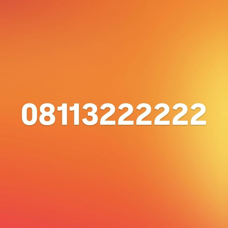 Nomor Cantik Perdana Telkomsel Kartu Halo 0811 3 222222