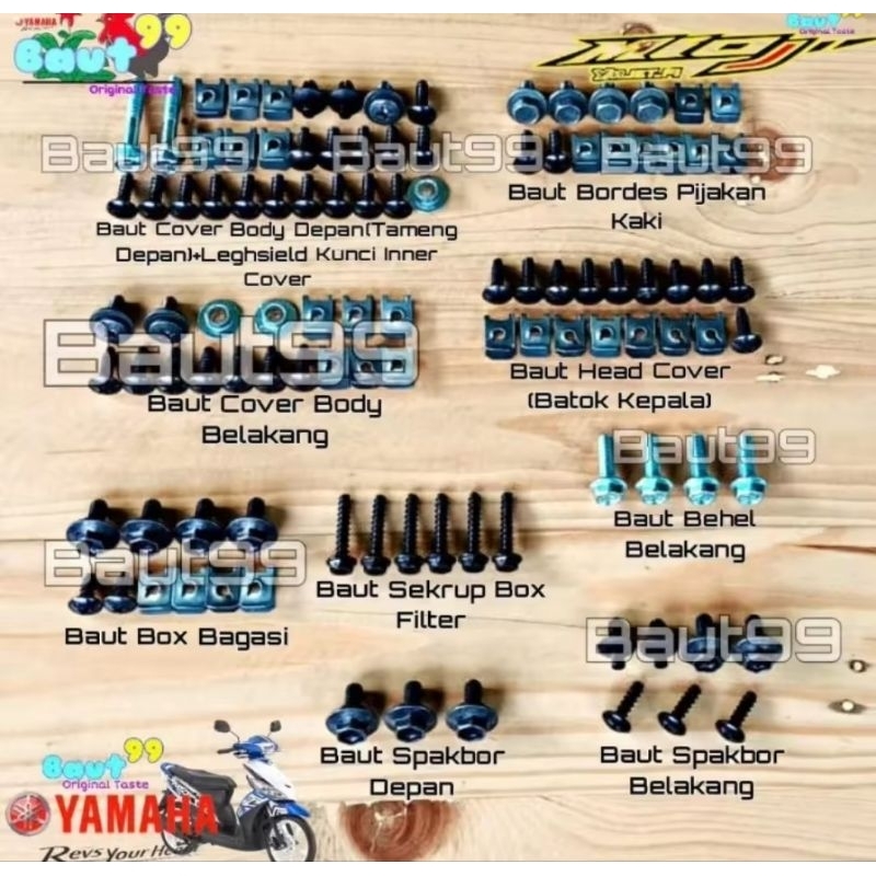 Baut Fullset body Yamaha Mio J/Full body Yamaha Mio J Baut Fullset body Yamaha Mio J/Full body Yamah