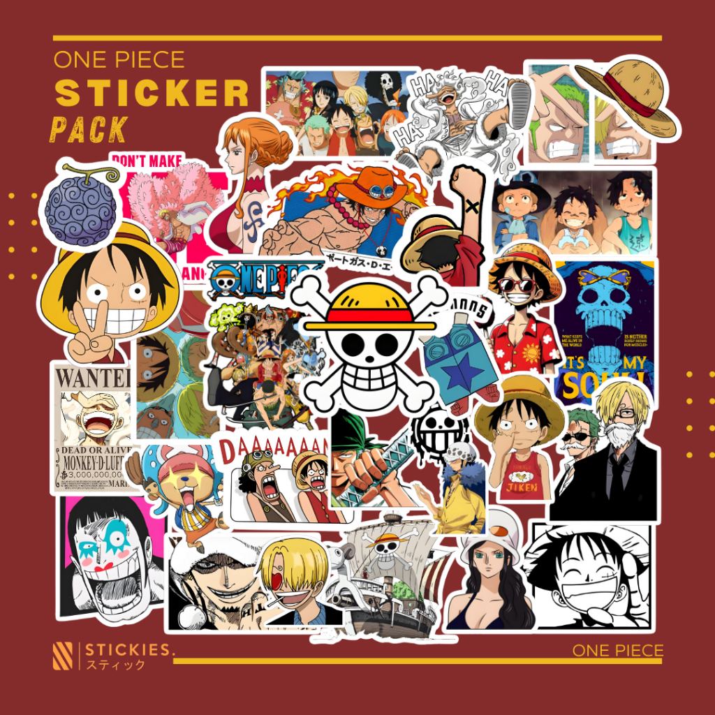 

Stiker/Sticker Pack "One Piece" | High Quality | Vinyl | Murah
