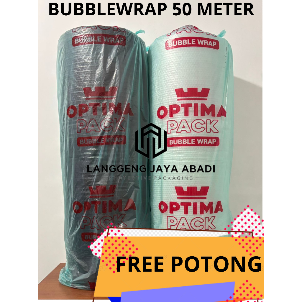 

Bubble Wrap Ukuran 125 cm X 50 meter Bening Dan Hitam OPTIMA