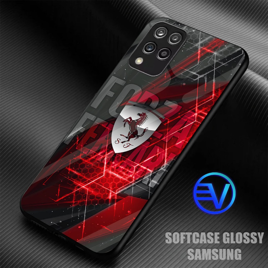[ GT38 FERRARI ] Softcase Samsung A12,M12,A22 4G 5G M22,M32,M33, M34 5G,M51,M54 Case Kilau Mirror Su