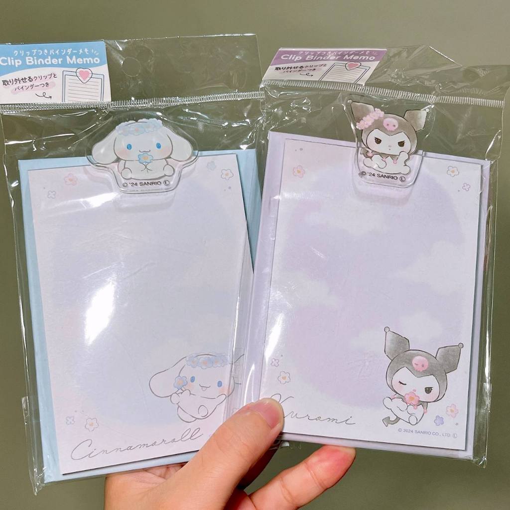 

[READY STOCK] Sanrio Japan Cinnamoroll Kuromi Memo Pad Binder Memo with Clip