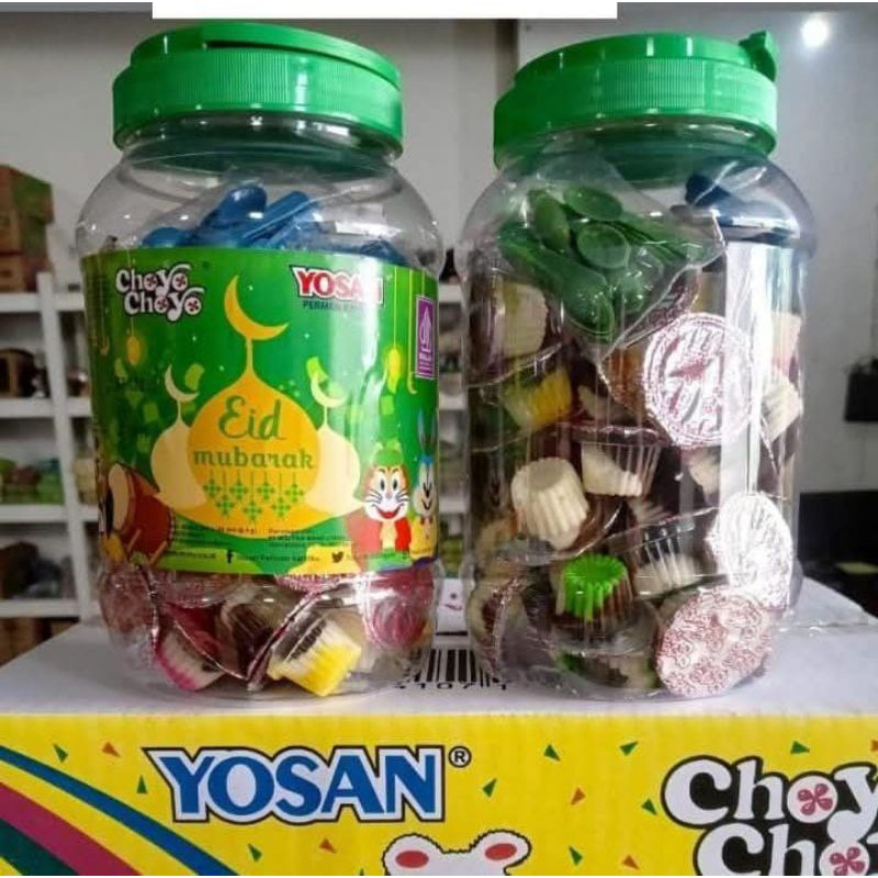 

Yosan choyo choyo coklat warna warni toples ( isi 60 pcs)