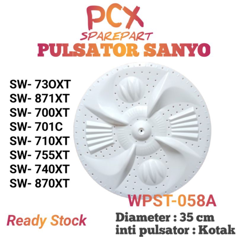 PULSATOR MESIN CUCI SANYO AS KOTAK DIAMETER 35 CM