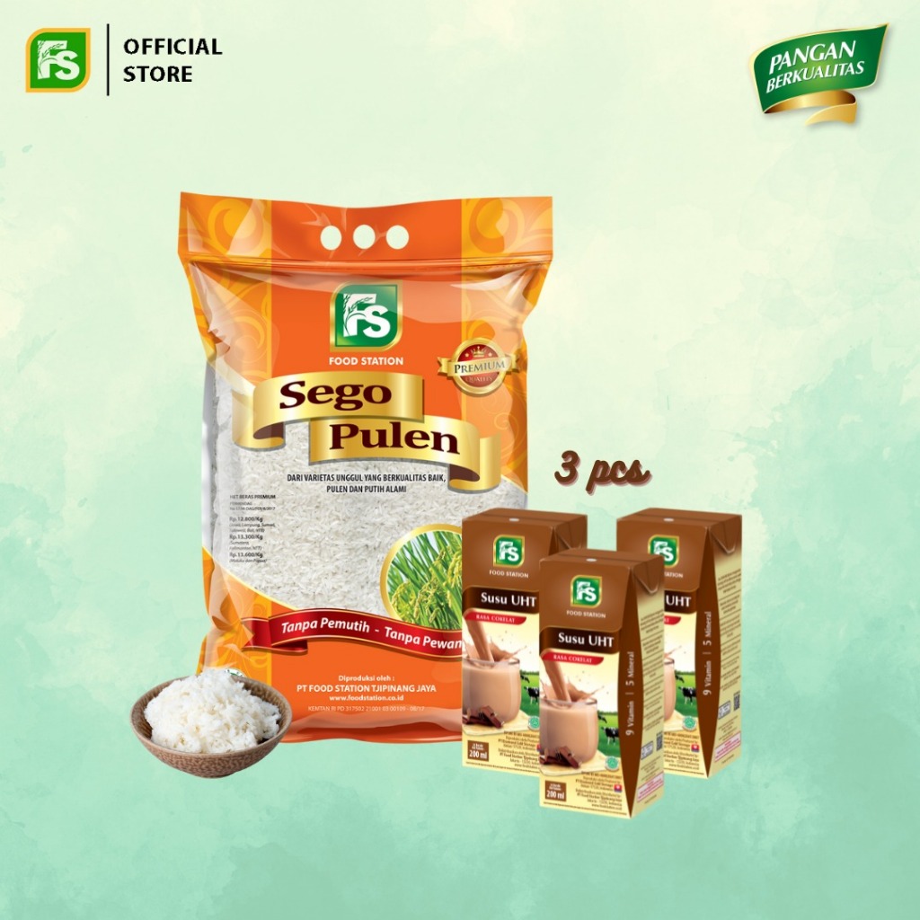 

Bundling FS Sego Pulen 5 kg + Susu Coklat UHT (3pcs)