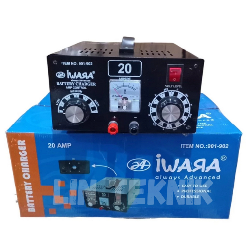 IWARA Battery Charger Accu 20 Ampere - Charger Aki Cas Aki Mobil Motor Casan Accu 20 A