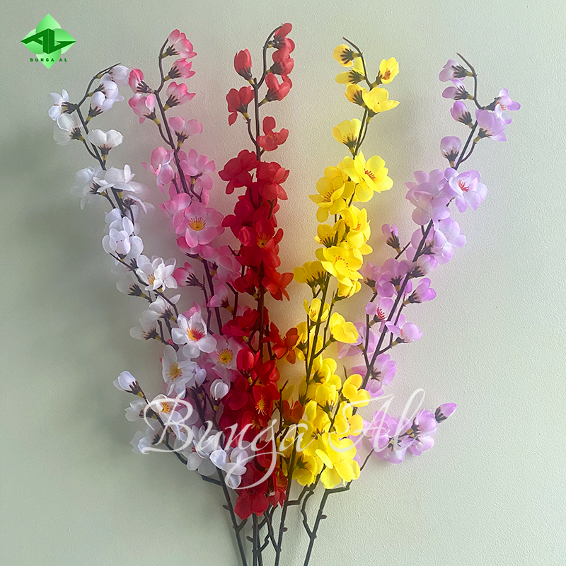 bunga sakura artificial hiasan dekorasi wedding bunga plastik sakura tangkai b8013