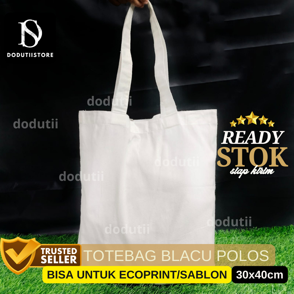 Tas Tote Bag Blacu Premium 30x40CM Polos Totebag Tie Dye Ecoprint Termurah Cocok Untuk di Lukis/Tote