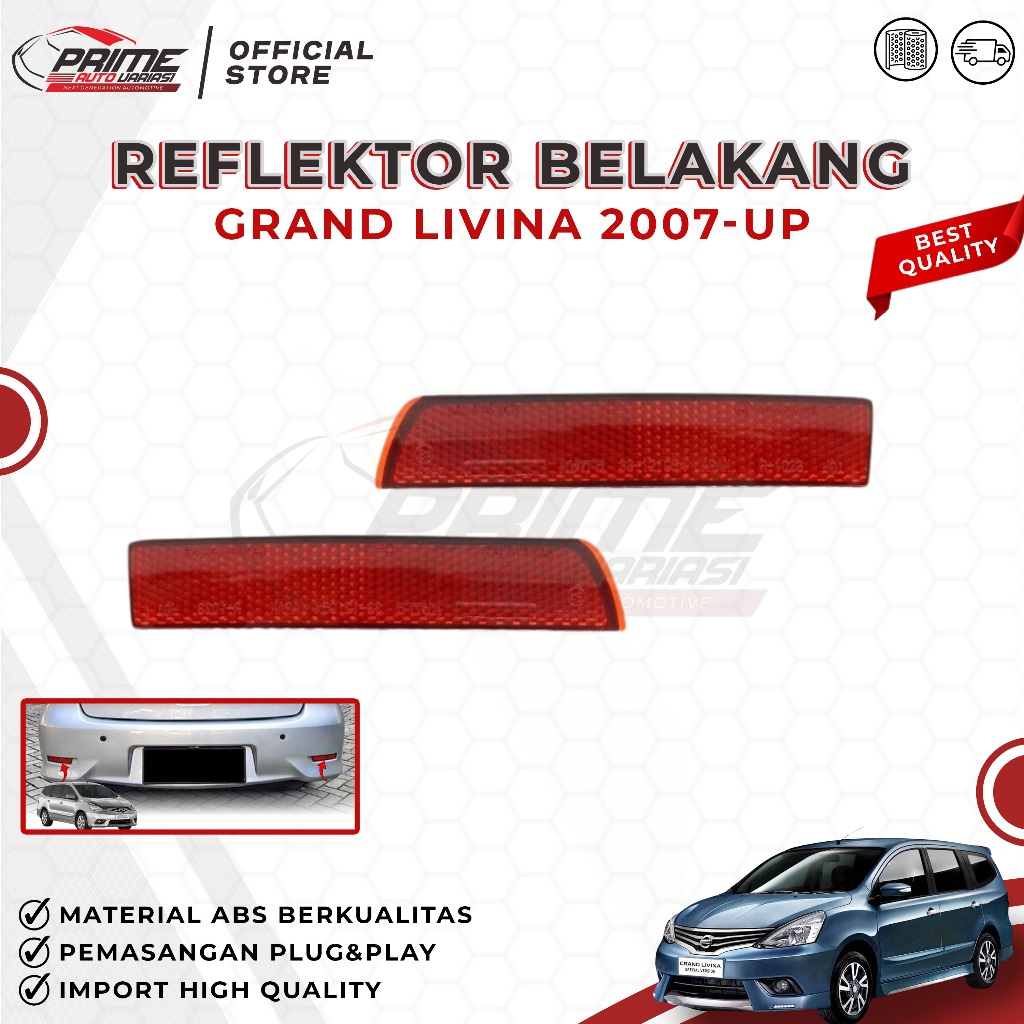 Lampu Reflektor Bumper Belakang Nissan Grand Livina