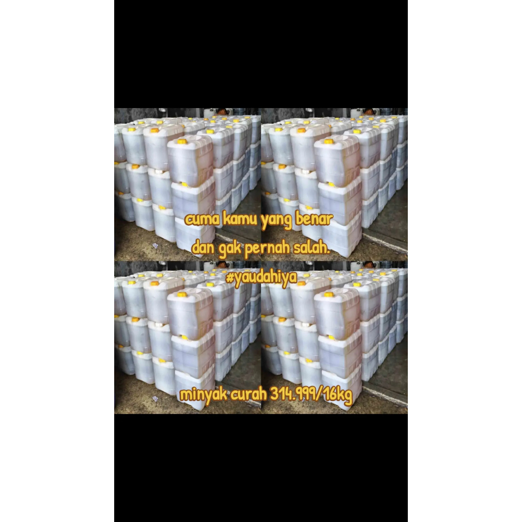 

Minyak curah 1 derijen 16kg