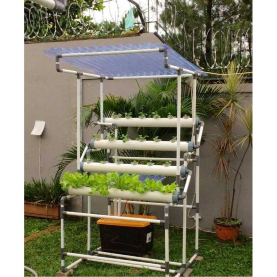 Paket Hidroponik 36 Lubang Siap Tanam Lengkap Dengan Atap - Paket Lengkap