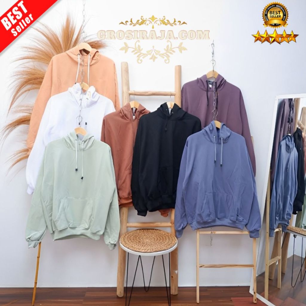 SWEATER HOODIE POLOS I FLEECE COTTON I TEBAL GRAMASI 280 I UNISEX PERIA WANITA JAKET KUPLUK NO BRAND