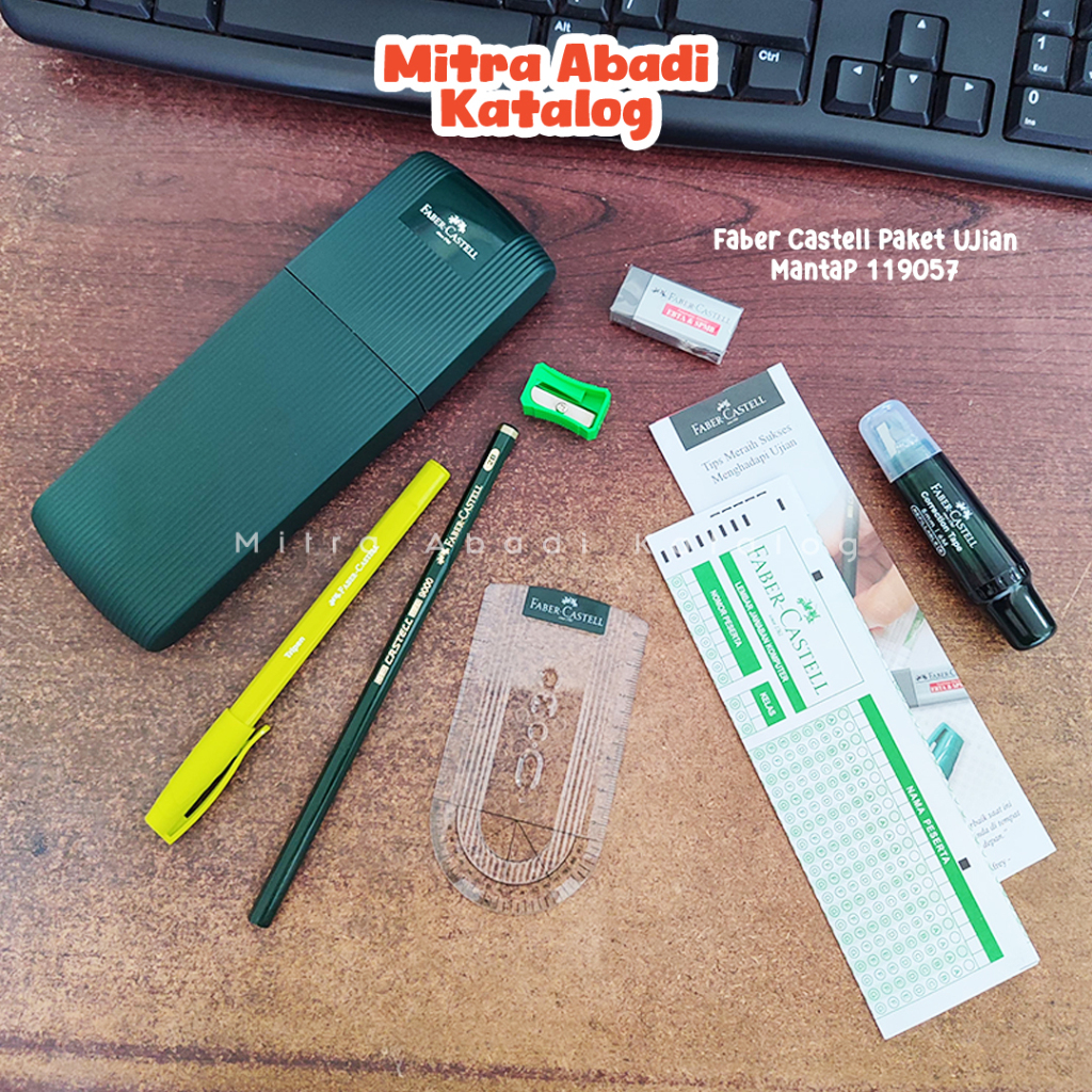 

PAKET UJIAN MANTAP FABER CASTELL 119057 / stationery set tempat pensil faber castel ujian nasional pensil 2b penggaris exam un uas alat tulis atk sekolah kuliah kantor murah / mitra abadi katalog jogja