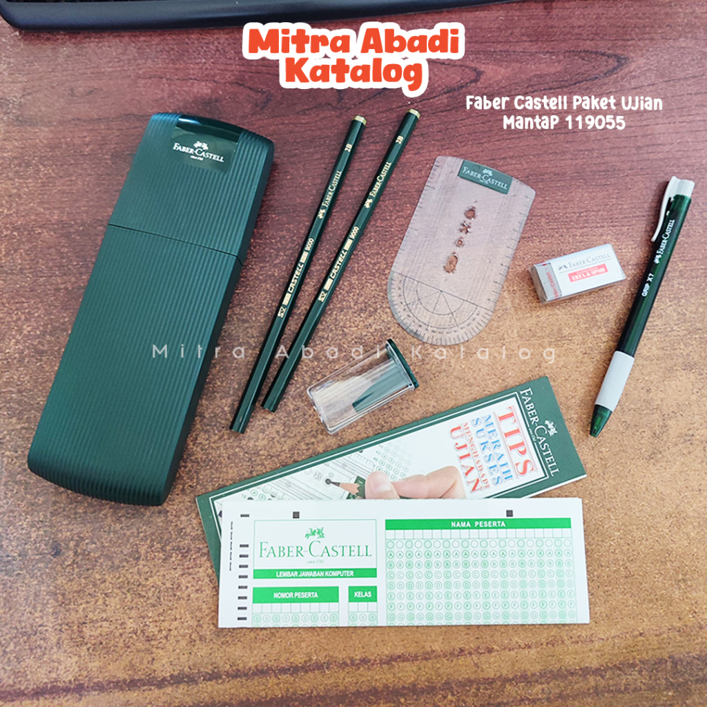 

PAKET UJIAN MANTAP FABER CASTELL 119055 / stationery set tempat pensil faber castel ujian nasional pensil 2b penggaris exam un uas alat tulis atk sekolah kuliah kantor murah / mitra abadi katalog jogja