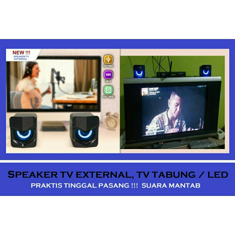 Speaker External TV Tabung LED Smart TV Digital / Speaker Lampu / Speaker TV Tabung Eksternal / Spea