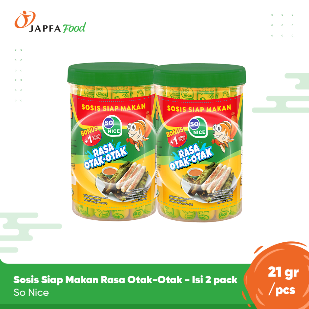 

So Nice Sosis Siap Makan Rasa Otak-Otak 24 + 1 Pcs - Isi 2 pack