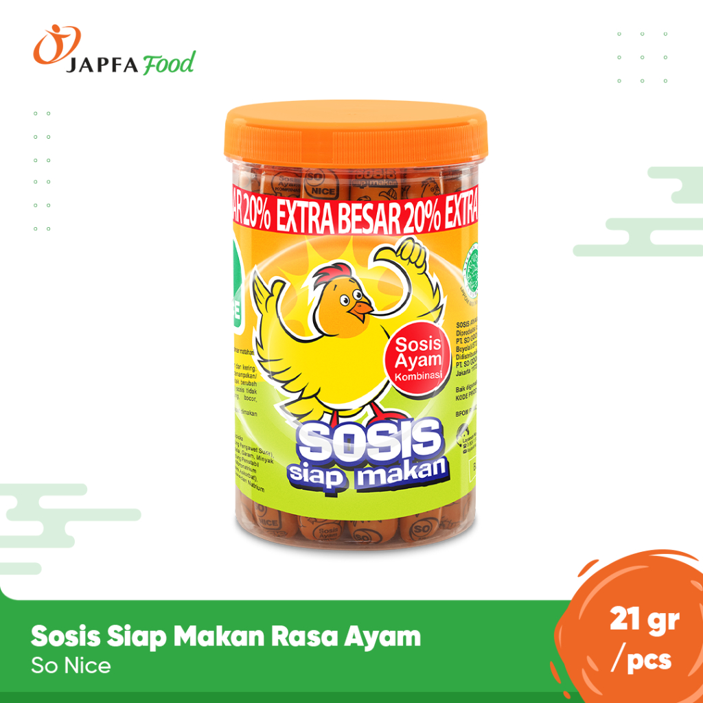 

So Nice Sosis Siap Makan Rasa Ayam 24 Pcs x 21 gr