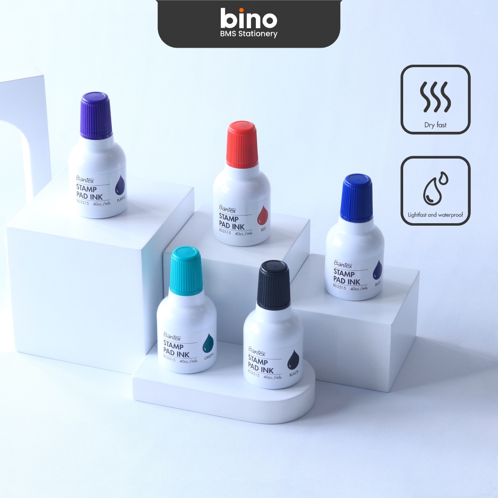 

[BMS Surabaya] Bantex Stamp Pad Ink / Tinta Stempel 40 cc Waterproof Tahan Lama BD2515