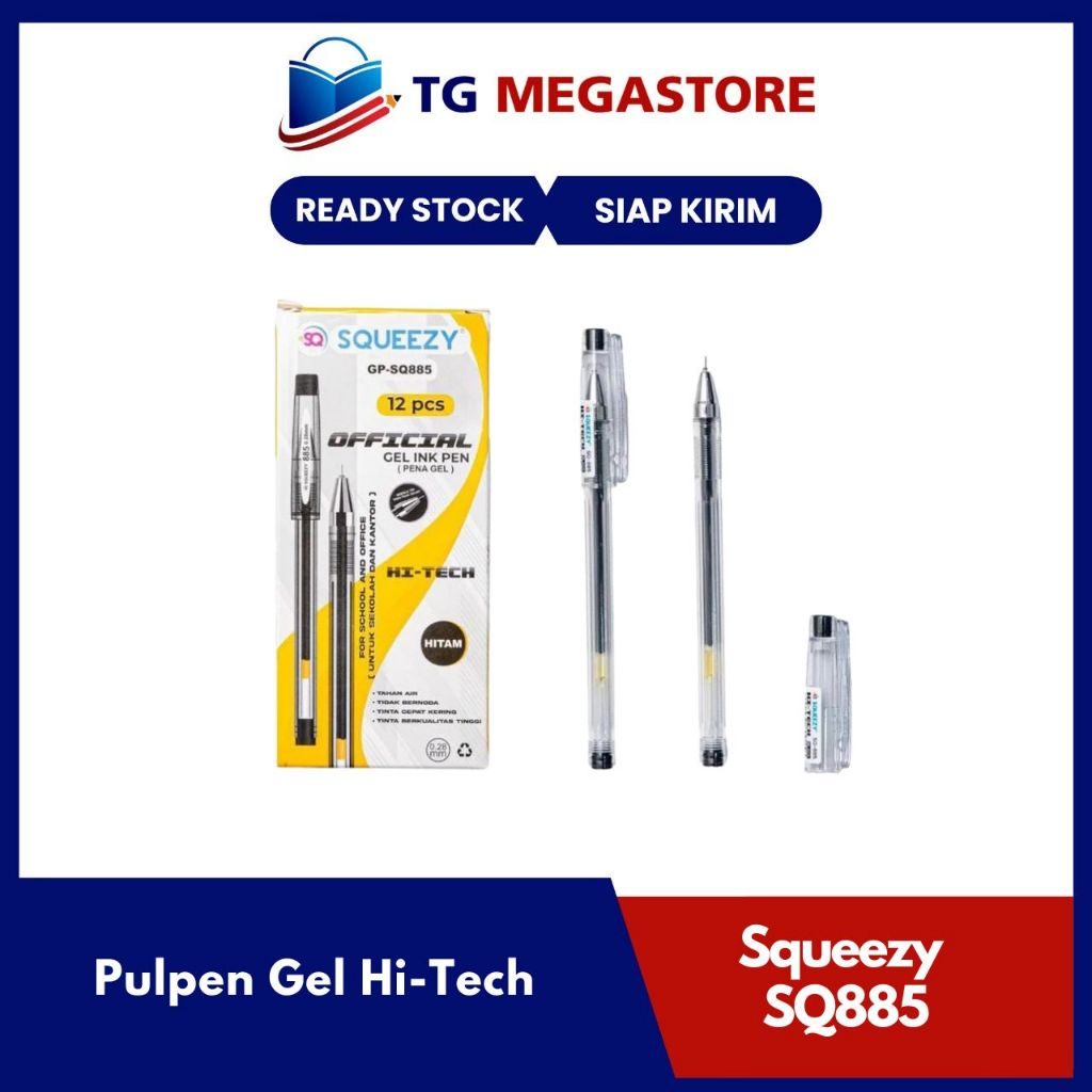 

Squeezy Pulpen Gel Hi-Tech Hitam Murah GP-SQ885