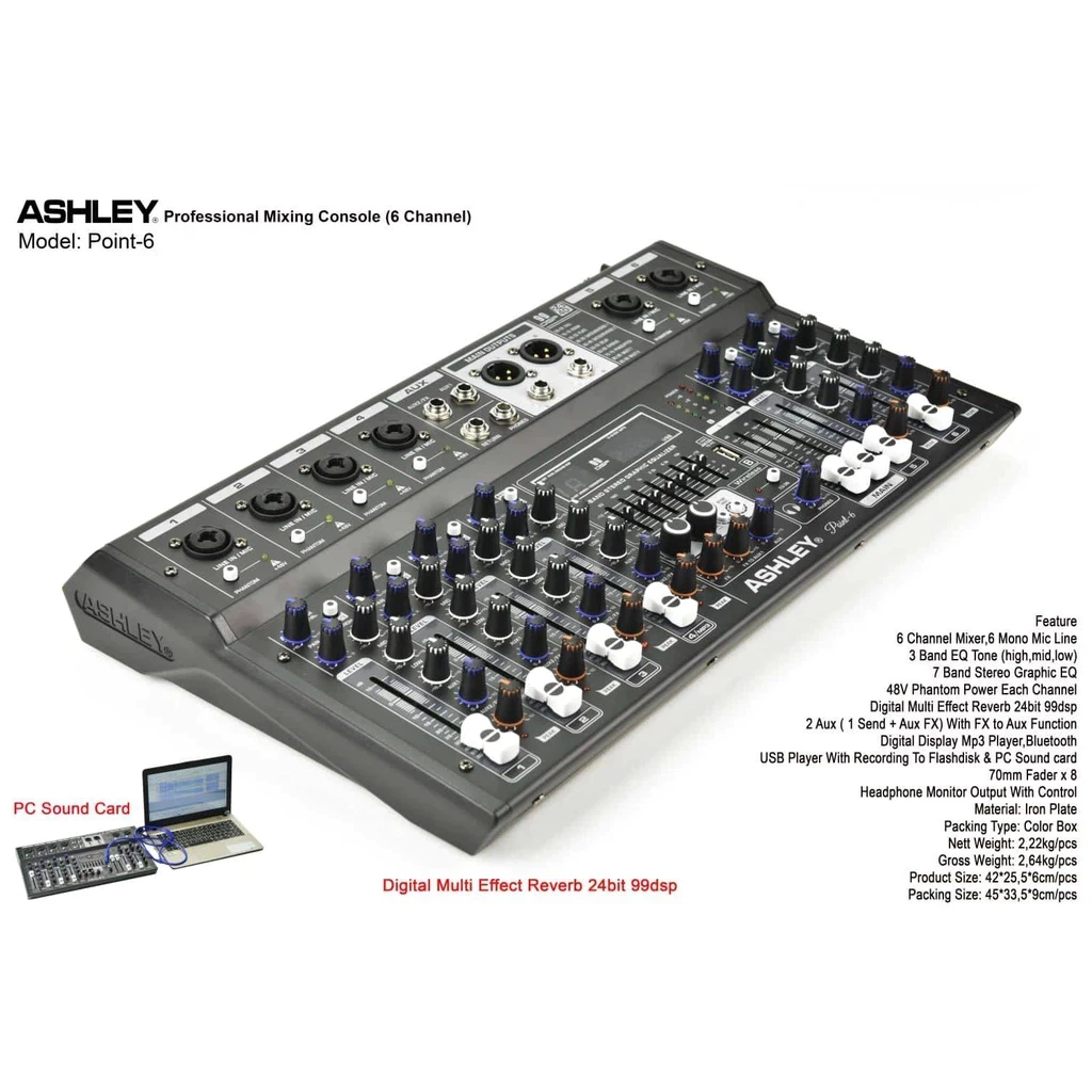Mixer 6 Channel Ashley Point 6 Original
