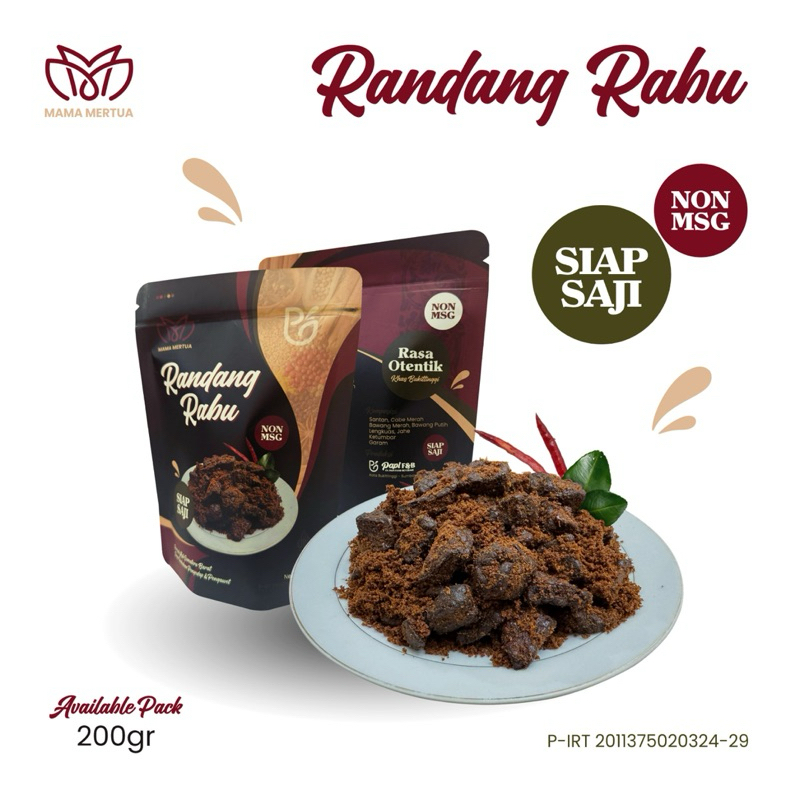 

RENDANG RABU/PARU MAMA MERTUA 600 GRAM