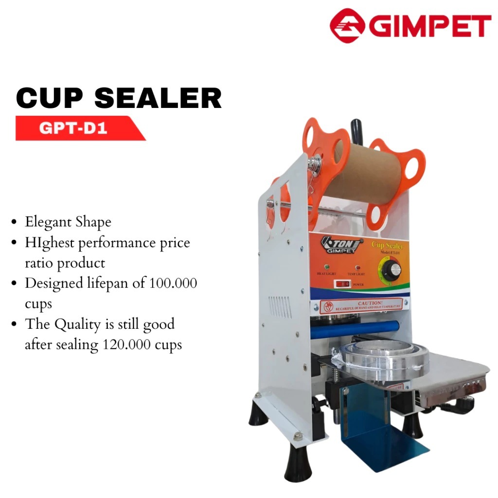 RB GIMPET BARU RILIS MESIN CUP SELER WARNA PUTIH CUP SEALER MANUAL ALAT PRESS GELAS PLASTIK ETON