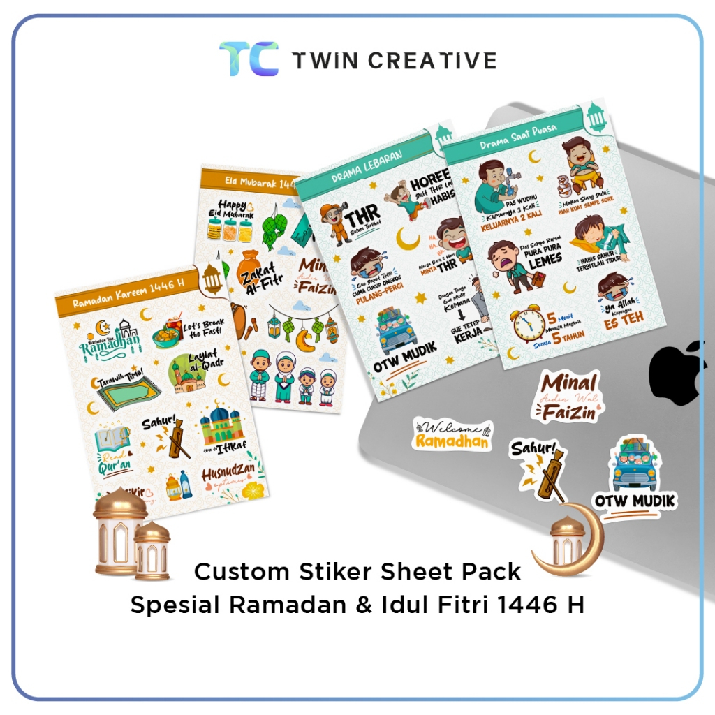

Custom Cetak Sticker Sheet Pack Kiss Cut Sticker Sheet HP Laptop - Stiker Sheet Pack Ramadan