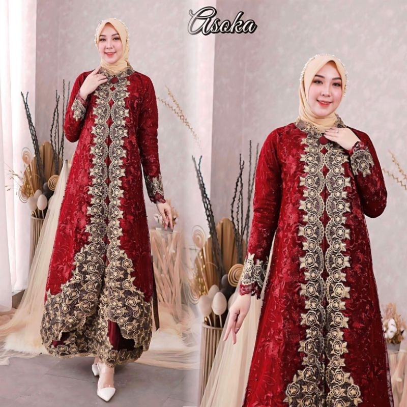 Gamis Asoka - Gamis pesta Mewah elegan - Gamis