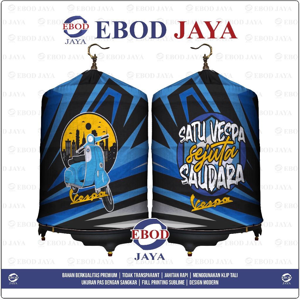KERODONG FULL PRINTING SANGKAR MURAI - VESPA