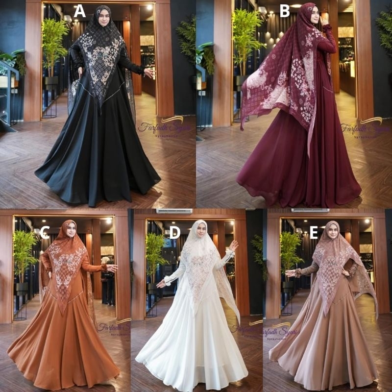 FUJI SERIES BY FARFADH SYARI PS Rayhan Farfadh Zameera Series set Khimar Syari Branded Ceruty Jersey