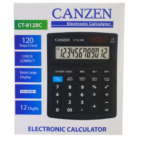 

CALCULATOR / KALKULATOR / CALCULATOR 12 DIGIT / CALCULATOR CANZEN CT812BC