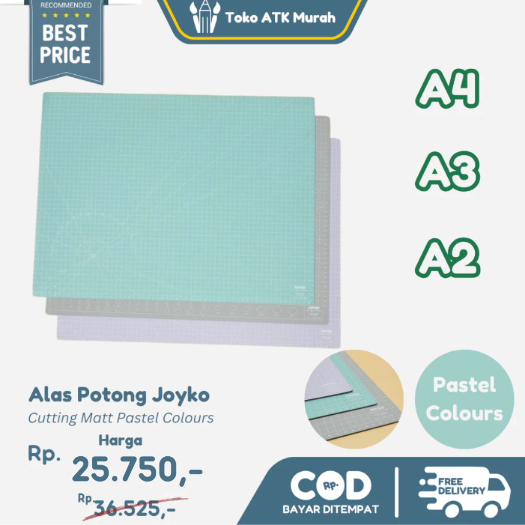 

Cutting Mat Pastel A3 CM-A3CO / A4 CM-A4CO / A2 CM-A2CO Joyko Alas Potong