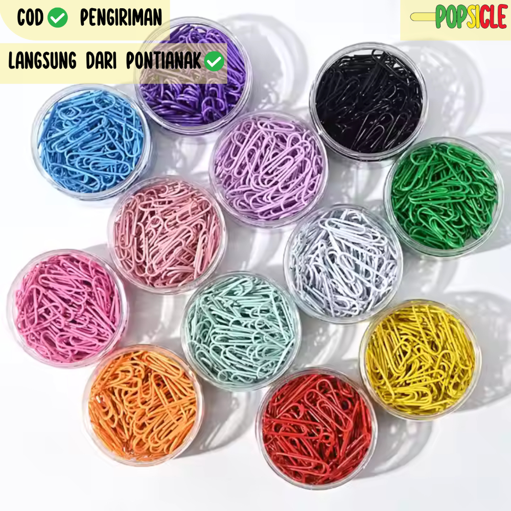

Klip Kertas Flashee Pastel Paper Clip Metalic Isi 80pcs Penjepit Kertas Lucu Klip Kertas Push Pin