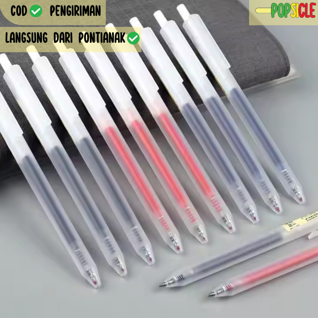

Pen Gel Mekanik Ballpoint Gel Mekanik Merah Biru Hitam 0,05 mm Pena tekan Pulpen Mekanik