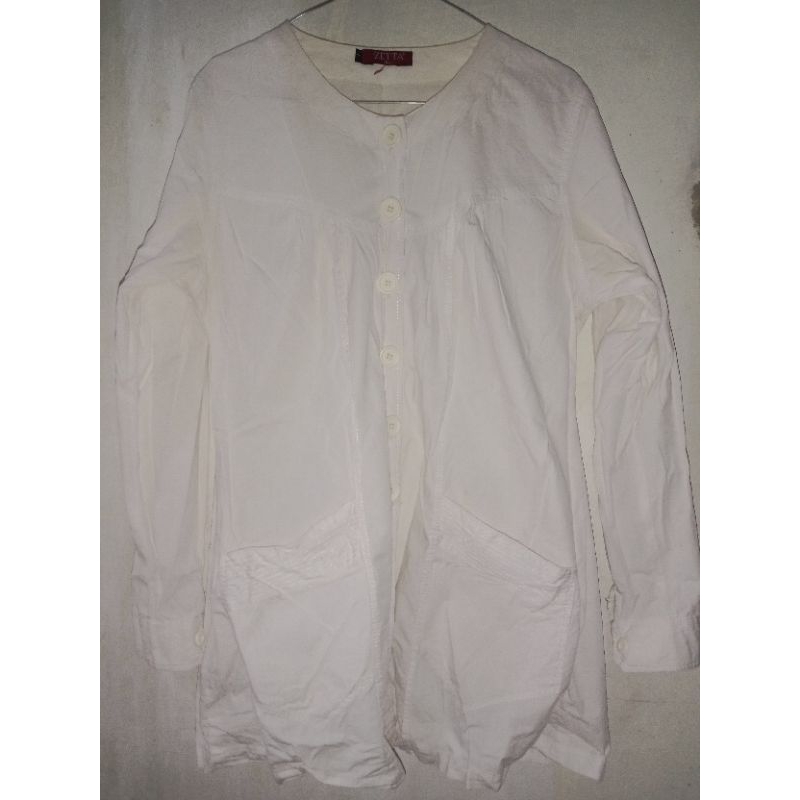 [PRELOVED] Kemeja Blouse Putih Polos Wanita
