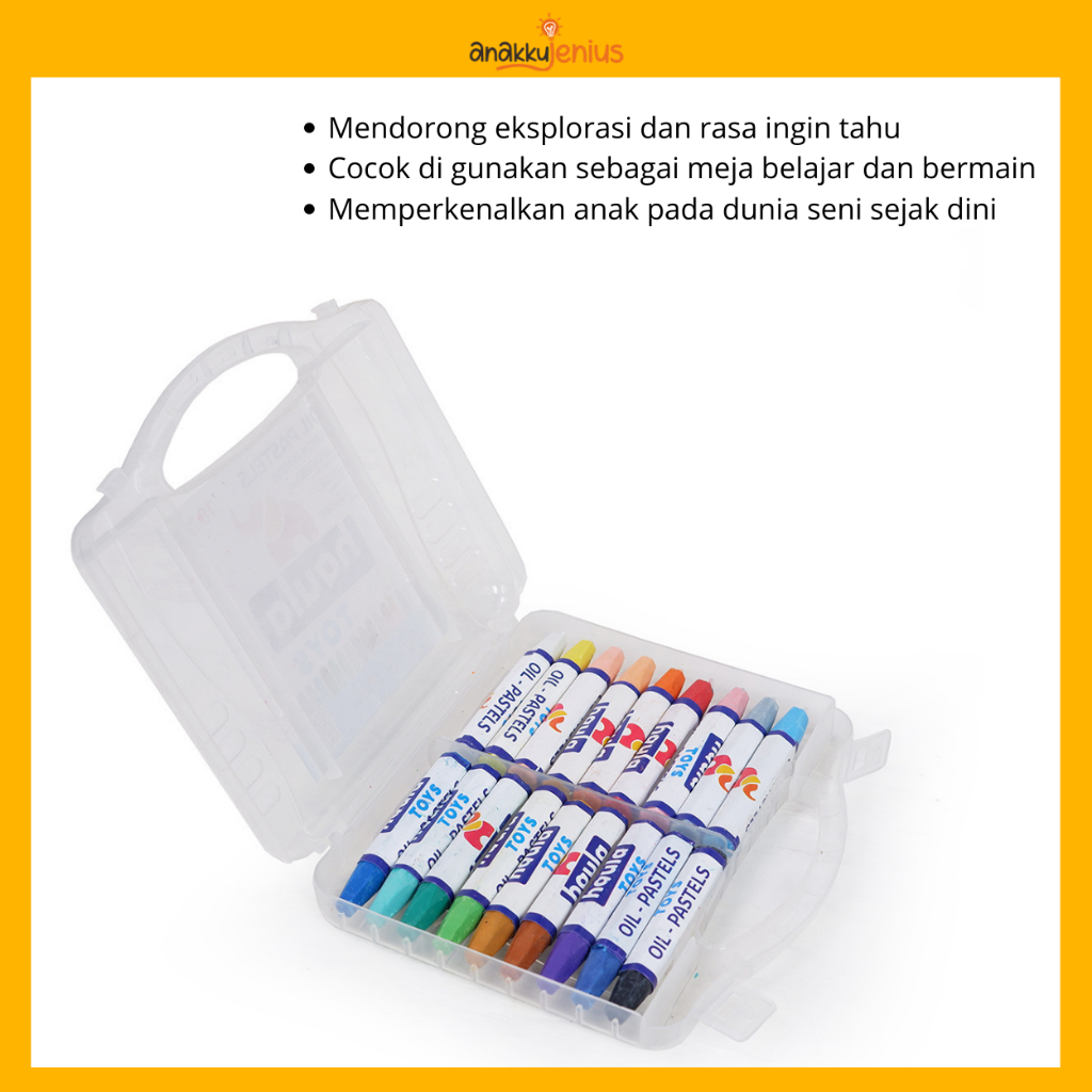 

Anakku Jenius II Oil Pastel/Crayon Haula Toys 18 warna