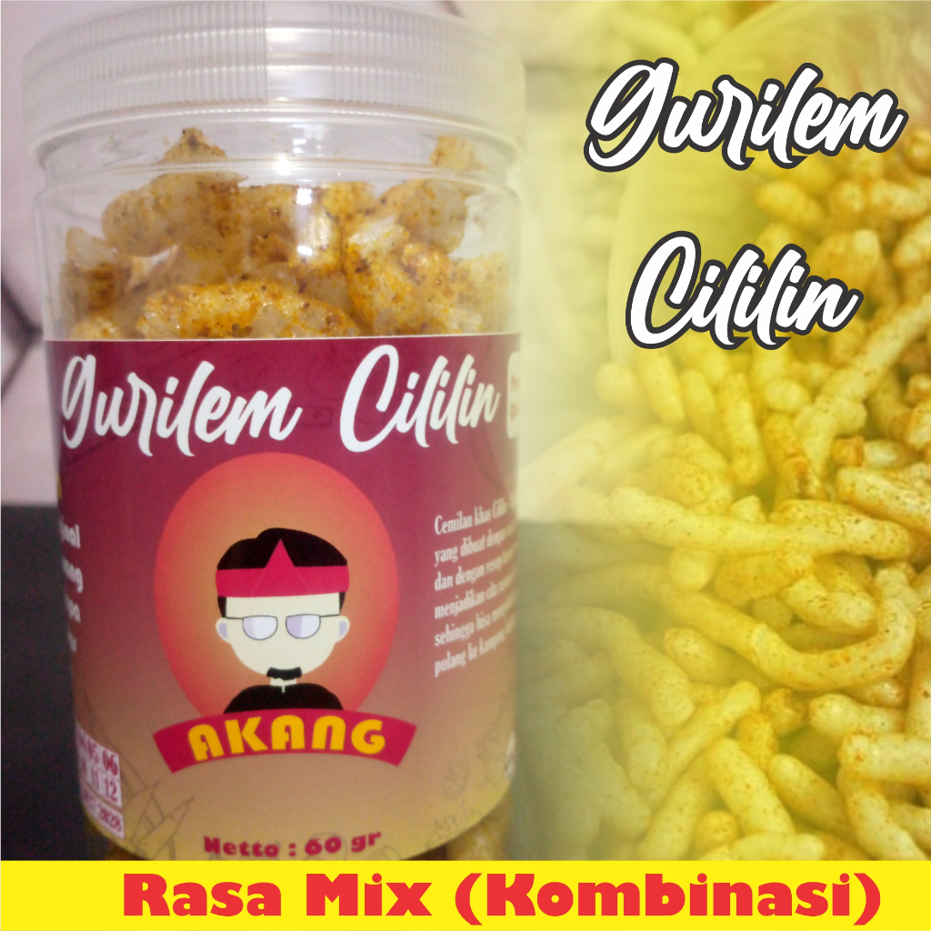 

Kerupuk Gurilem Cililin Premium rasa mix kombinasi