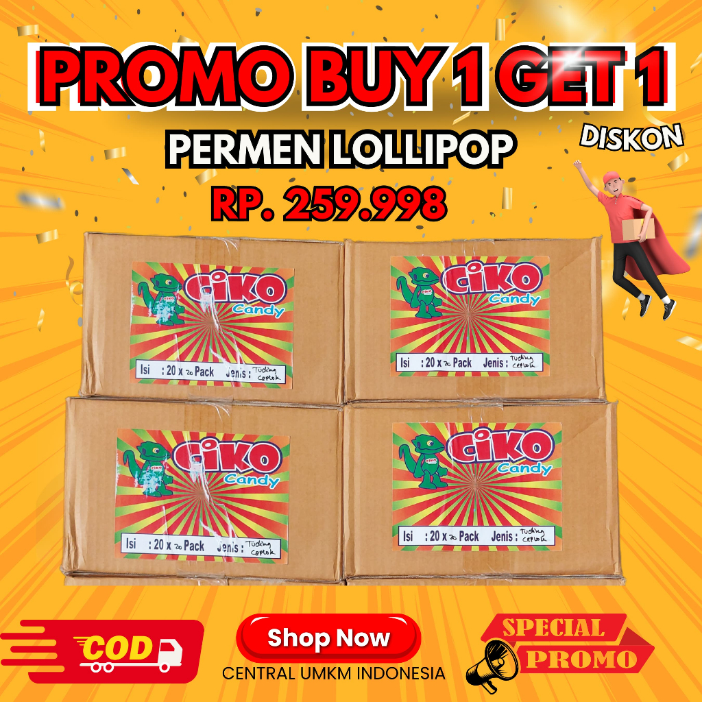 

PERMEN LOLLIPOP BUNDLING 2 KARTON - 1 Karton isi 20 pack